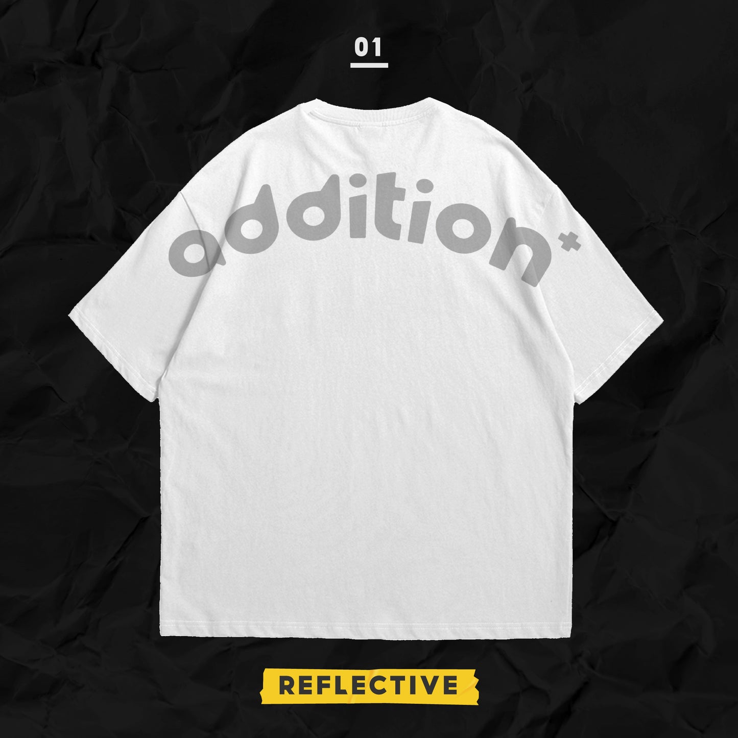 ADTN WHITE REFLECTIVE LOGO TEE