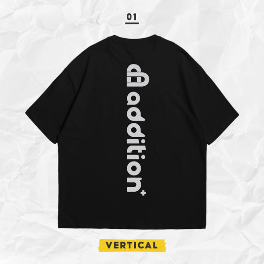 ADTN BLACK VERTICAL LOGO TEE