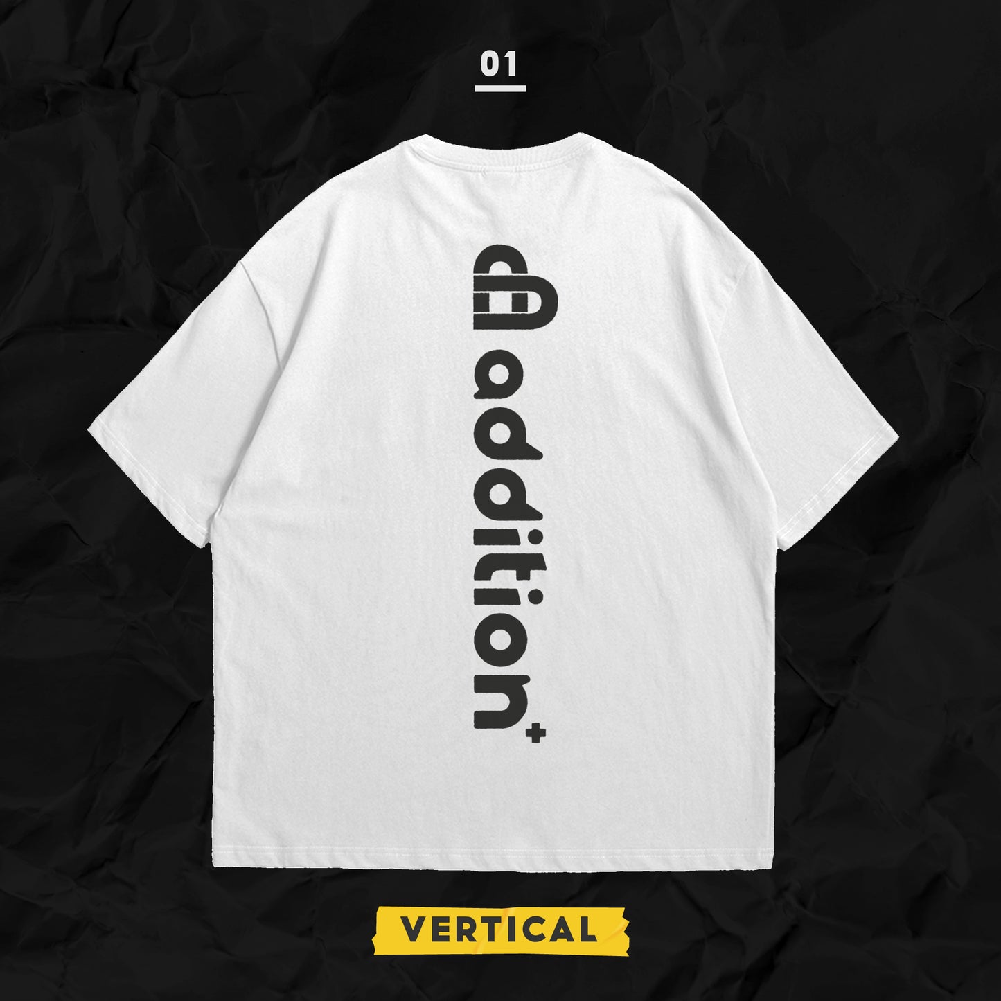 ADTN WHITE VERTICAL LOGO TEE